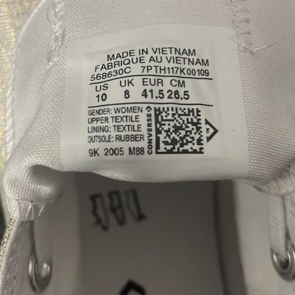 Converse ChuckTaylor AS Low Canvas Platform Gold Women's Size 10 568630C - Picture 10 of 10